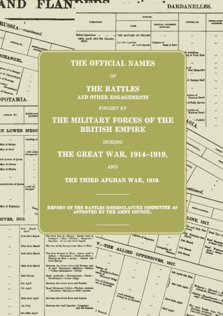The Great War: Battles Nomenclature Comm