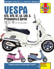 Vespa Gts,gtv,lx & S 125-300 05-18 By Haynes Publishing