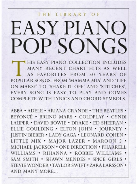 Library Of Easy Piano Pop Songs By Library Of Easy Piano Pop Songs