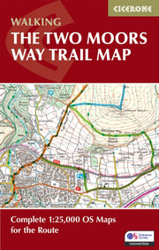 Two Moors Way Trail Map By Viccars, Sue