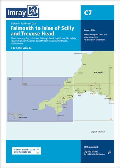 C7 Falmouth To Isles Of Scilly & Trevose By Imray