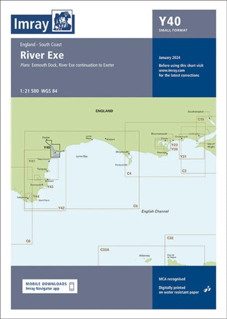 Imray Chart Y40 River Exe Small Format