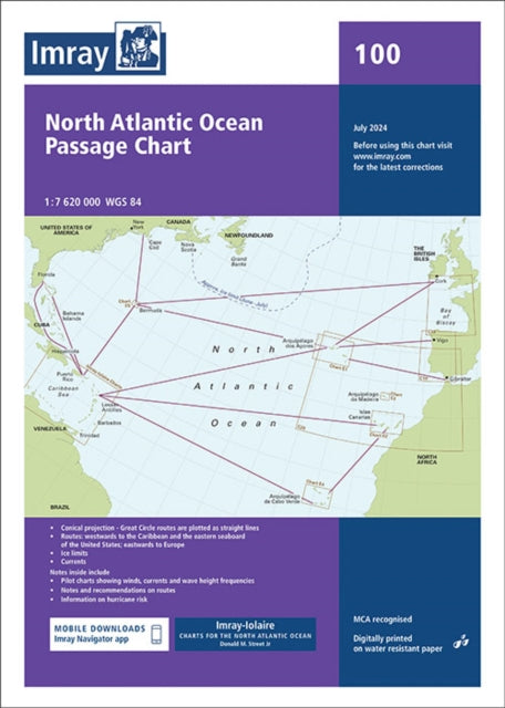 Chart 100 North Atlantic Ocean Passage C
