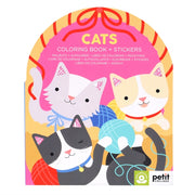 Cats Coloring Book & Stickers
