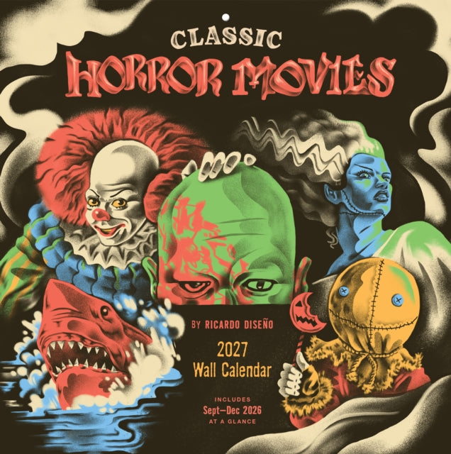 Classic Horror Movies Wall Calendar 2027 By Diseno, Ricardo