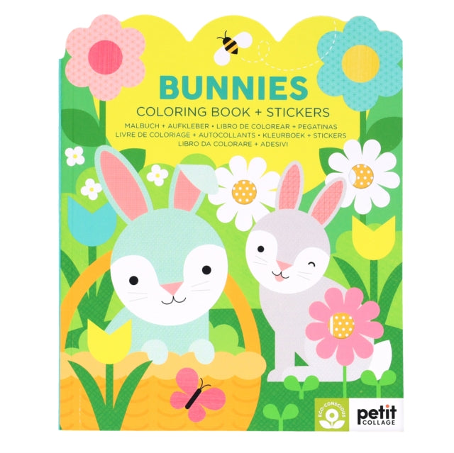 Bunnies Coloring Book & Stickers