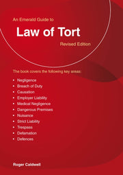 Emerald Guide To The Law Of Tort By Caldwell, Roger