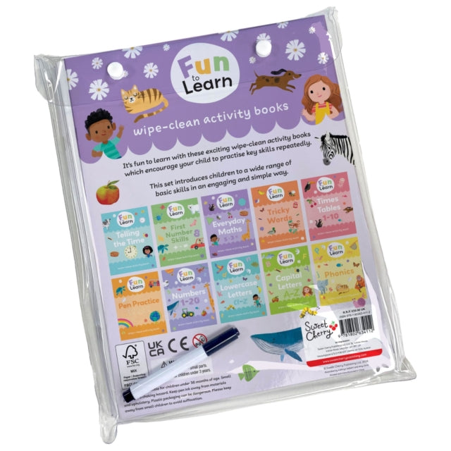 Fun To Learn Wipe Clean 10 Work Book Set