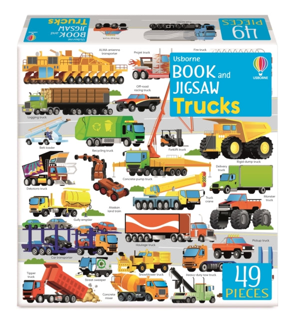 Usborne Book & Jigsaw Trucks By Sam Smith