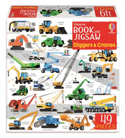Usborne Book & Jigsaw Diggers & Cranes By Smith, Sam