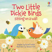 Two Little Dickie Birds Sitting On A Wal
