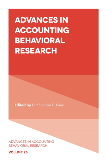 Advances In Accounting Behavioral Resear