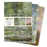 Claude Monet Set Of 3 Standard Notebooks By Flame Tree Studio