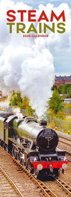 Steam Trains Slim Calendar 2026