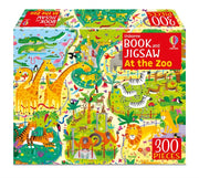 Usborne Book & Jigsaw At The Zoo 300 Pie By Robson, Kirsteen