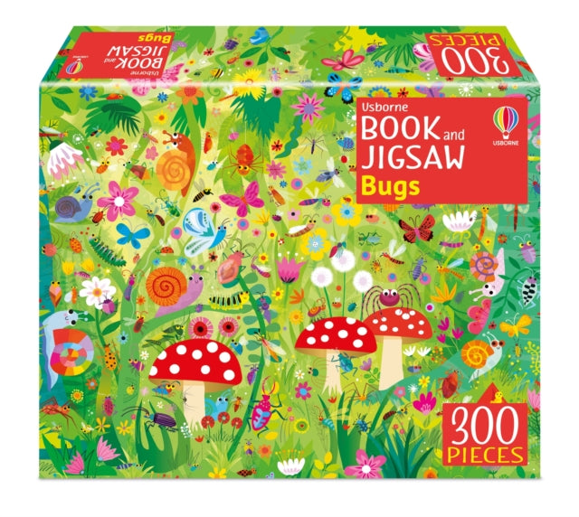 Usborne Book & 300 Pcs Jigsaw Bugs By Kirsteen Robson
