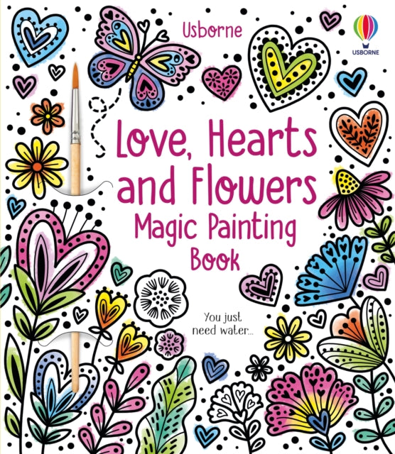Love Hearts & Flowers Magic Painting Bk