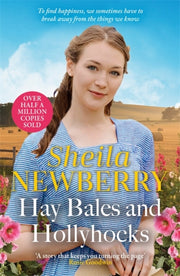 Hay Bales & Hollyhocks