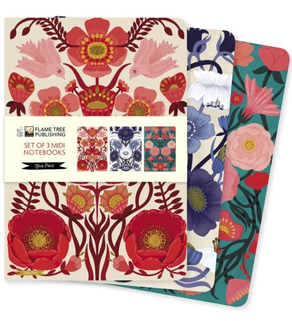 Nina Pace Set Of 3 Midi Notebooks By Flame Tree Studio
