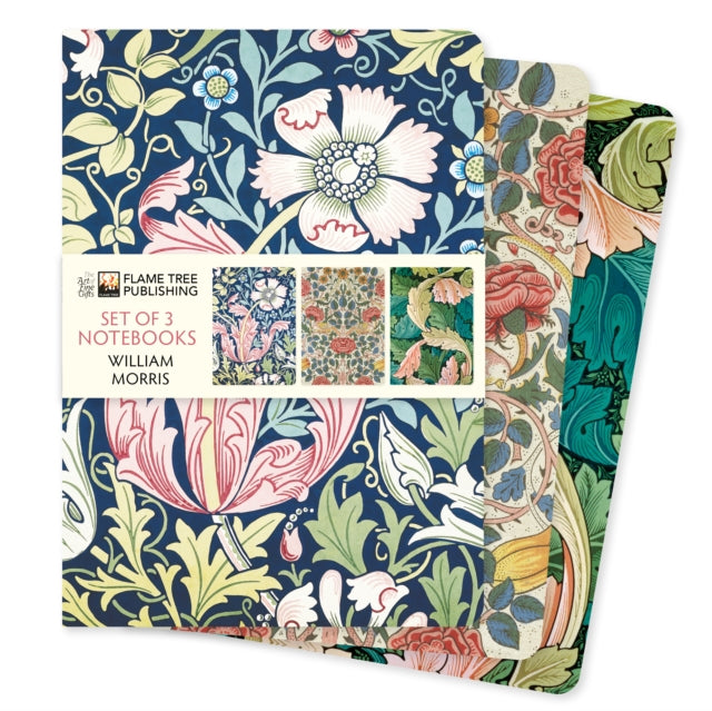 William Morris Set Of 3 Standard Noteboo