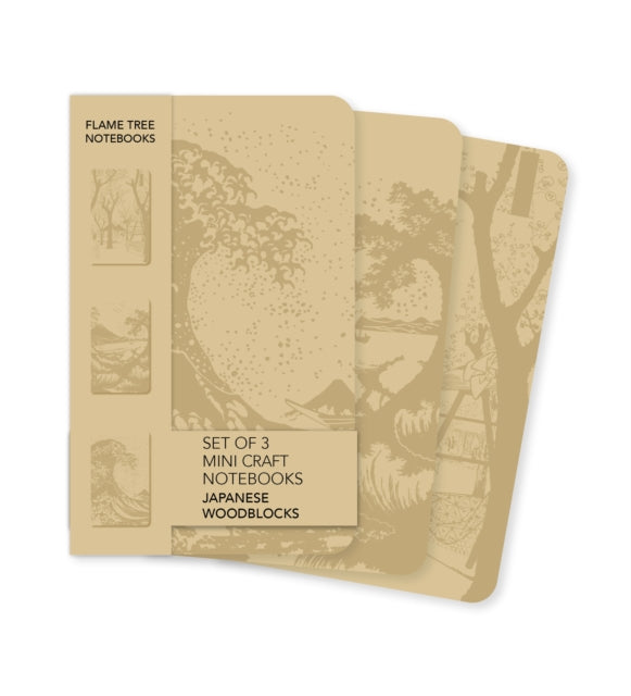 Japanese Woodblocks 3 Mini Notebooks By Flame Tree Studio