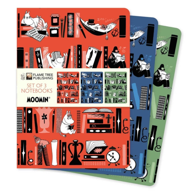 Moomin Bookshelves Set Of 3 Standard No By Flame Tree Studio
