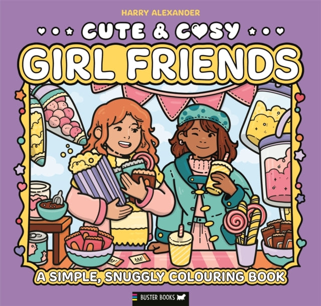 Cute & Cosy Girl Friends Colouring Book
