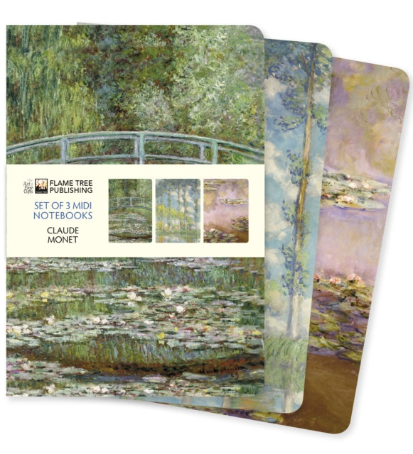 Claude Monet Midi Notebook Collection X3