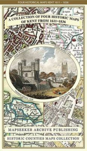 Collection Of Four Historic Maps Of Kent By Mapseeker Archive