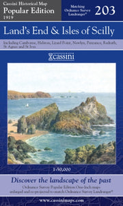 Lands End & Isles Of Scilly 203 1919 By Cassini