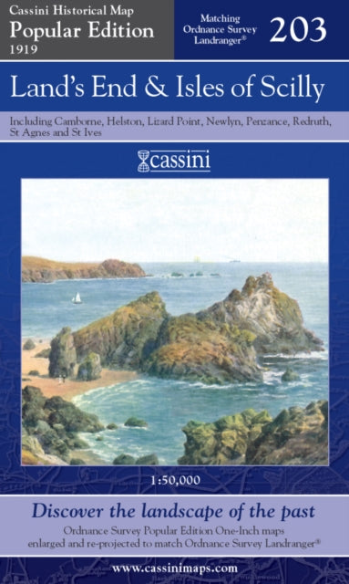 Lands End & Isles Of Scilly 203 1919 By Cassini