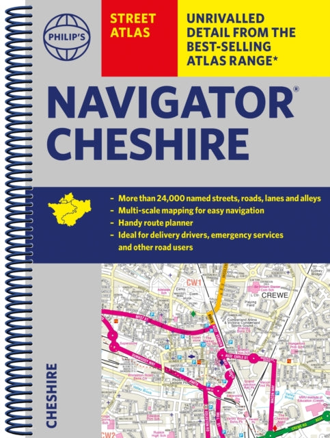 Philips Street Atlas Navigator Cheshire