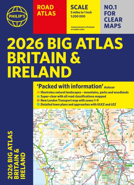 Philips Big Road Atlas Of Britain & Irel By Philips Maps