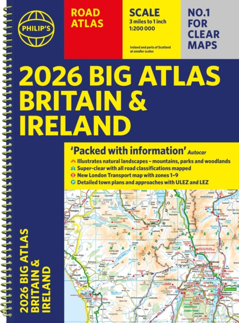 Philips Big Road Atlas Of Britain & Irel By Philip's Maps