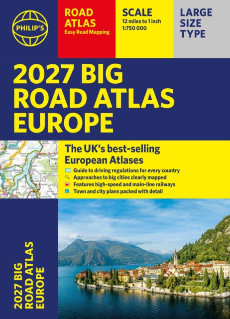 Philips Big Road Atlas Of Europe 2027