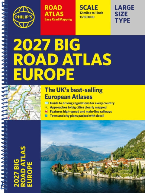 Philips Big Road Atlas Of Europe 2027