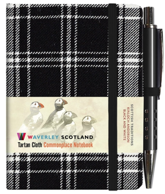 Tartan Notebook Black & White(mini+pen)