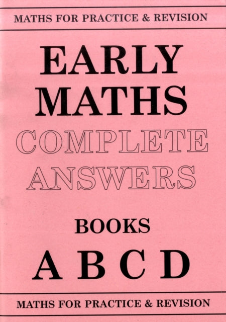 Early Maths Answers Abcd