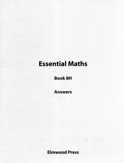 Essential Maths Book 8h Answers