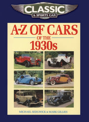 A-z Of Cars Of The 1930s By Sedgwick, Michael