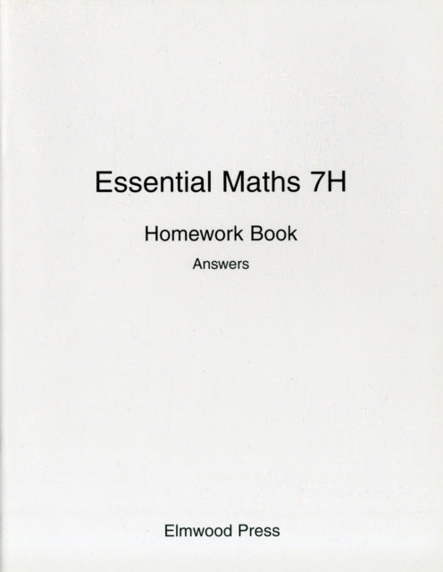 Essential Maths 7h Homework Answer Book