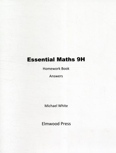 Essential Maths 9h Homework Answer Book