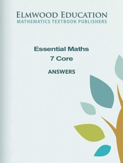Essential Maths 7 Core Answers By White,michael