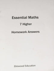 Essential Maths 7 Higher Homeword Answer