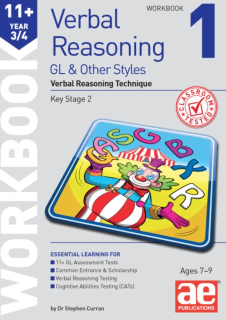 11+ Verbal Reasoning Yr 3/4 Gl Wkbk 1