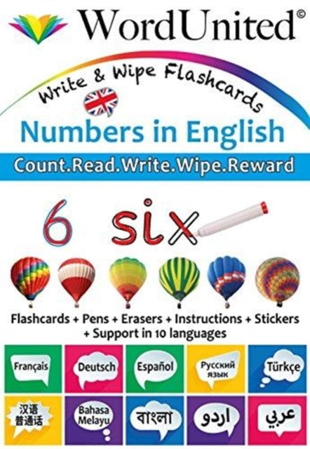 Numbers In English Write Wipe Flashcards