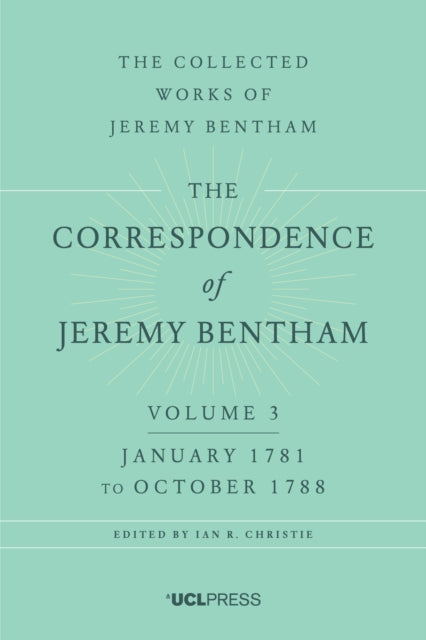 Correspondence Of Jeremy Bentham, Volume By Author Stated, No