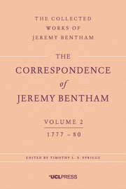 Correspondence Of Jeremy Bentham, Volume By Author Stated, No