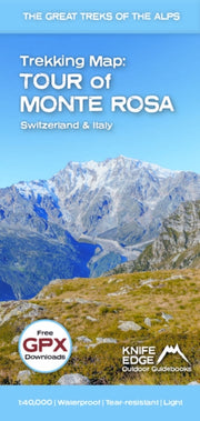 Tour Of Monte Rosa Trekking Map By Mccluggage, Andrew