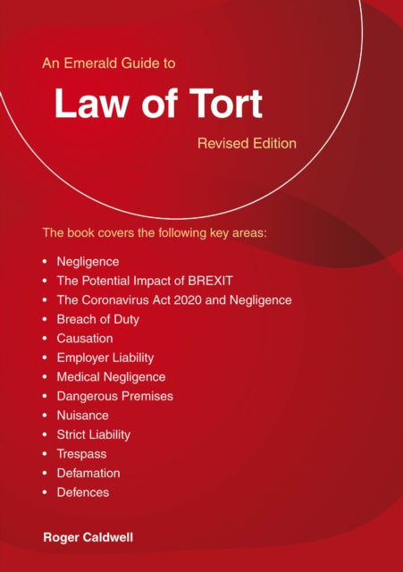 Emerald Guide To Law Of Tort An